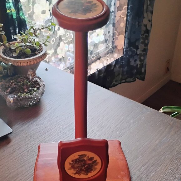 Vintage Cottagecore Wooden Paper Towel Holder - Picture 4 of 5